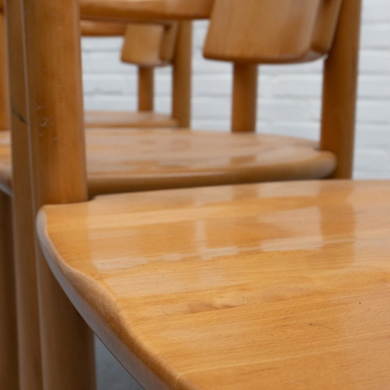 Image 1 of Set of 4 Vintage Beech Dining Chairs