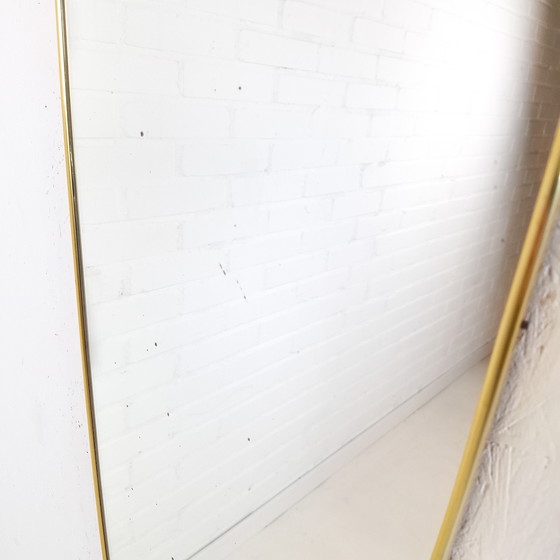 Image 1 of Vintage spiegel messing jaren 60/70 organisch