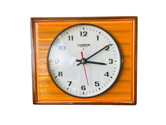 Image 1 of Ceramica vintage Lumen bacchetta magica | oranje klok jaren 70