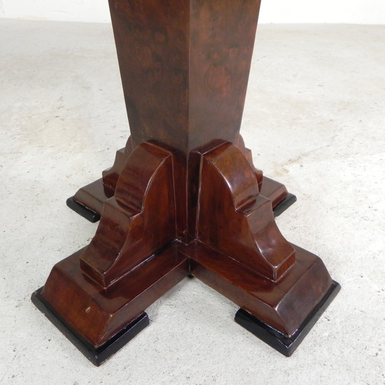 Image 1 of Art Deco Style Table With Different Types of Inlaid Wood