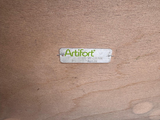 Image 1 of Sedia Ribbon Artifort + Pouf Pierre Paulin in tessuto Pierre Frey. Condizioni perfette!!