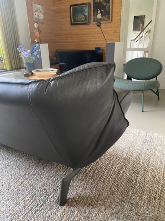 Leolux Tango, 2.5-seater sofa, leather, 2 seaters, Metal, Grey (photo 3 of 5)