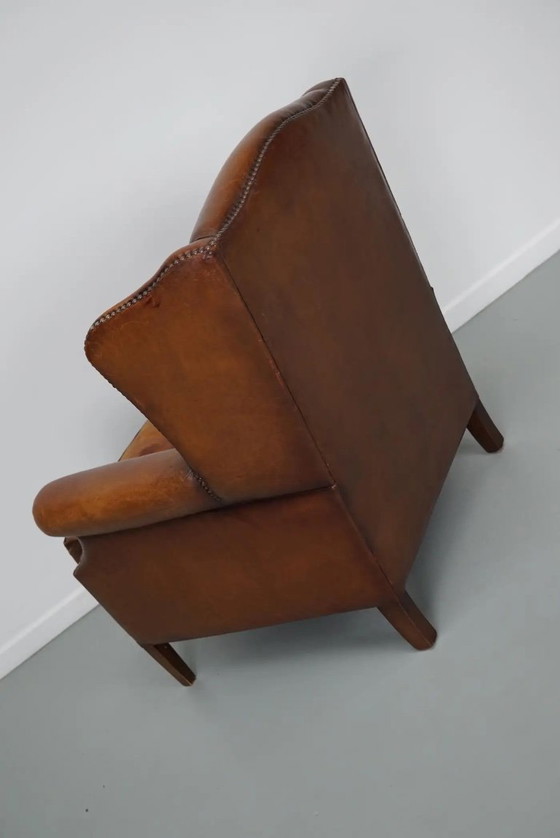 Image 1 of Vintage Nederlandse cognackleurige leren clubfauteuil