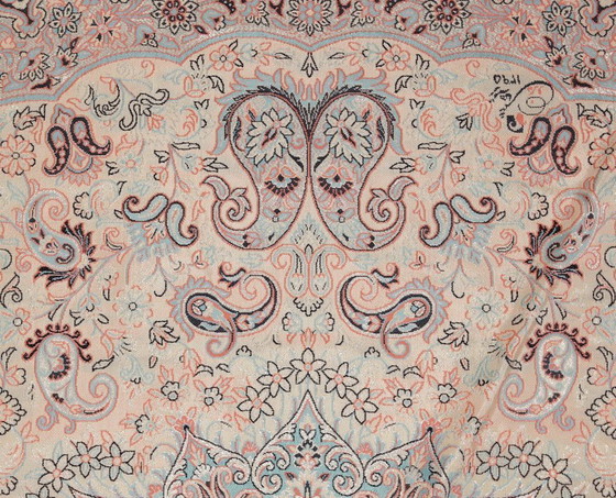 Image 1 of Oriental Handmade Tablecloth, Very Finely Crafted from Silk Threads, 100 x 100 cm