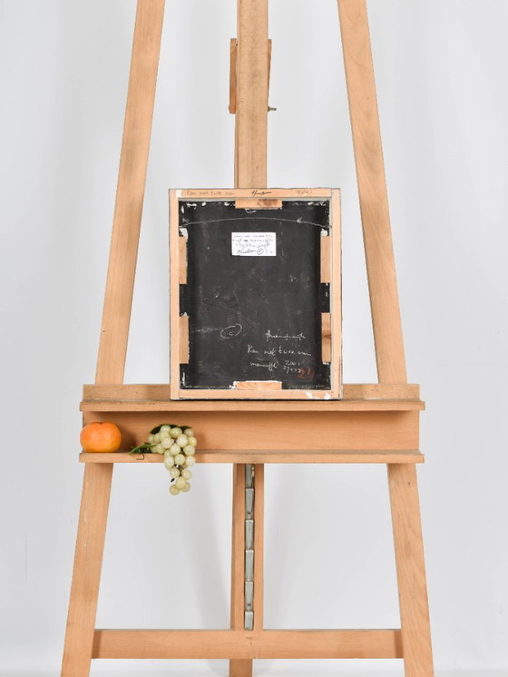 Image 1 of Helen Nieuwendijk (1946) - Krug mit zwei Ohren - 2001 - Acryl auf Marouflé - 33 x 27 cm