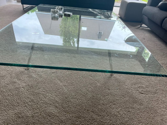 Image 1 of Design glazen salontafel – Henk Vos voor Maupertuus / Van Beek