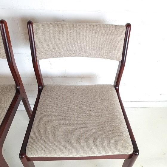 Image 1 of 4x vintage Danish design chair Findahl wood/textile