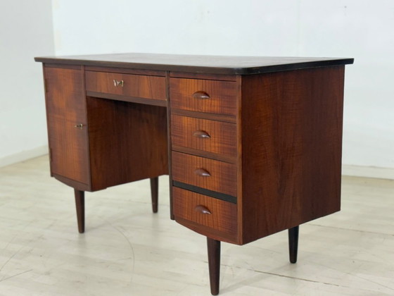 Image 1 of Danish teak desk office desk table wood vintage