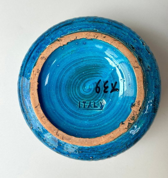 Image 1 of Vintage Ashtray • Rimini Blue • Ceramic • Aldo Londi • Bitossi • 1950