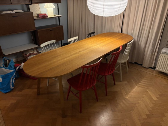 Image 1 of Table de salle à manger HAY Elipse en chêne massif 250 x 85