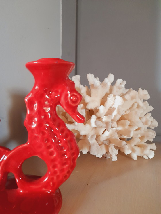 Image 1 of Bitossi Italian ceramic seahorse candle holder