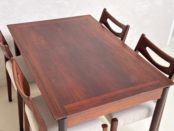 Image 1 of Mid Century Extendable Dining Table Rosewood | 120-170 cm