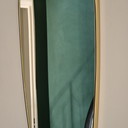 Vintage Spiegel Uit Jaren '50/'60, Langwerpige Spiegel Met Messing Lijst, Retro Wandspiegel, Goudkleurige Lijst