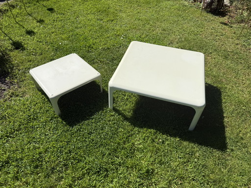 2x table d'appoint studio Artimide Milano / demetrio 45 & 70
