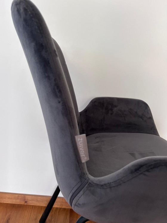Zuiver Armchair Grey (British) 2 X – Metal, Velvet (photo 5 of 6)
