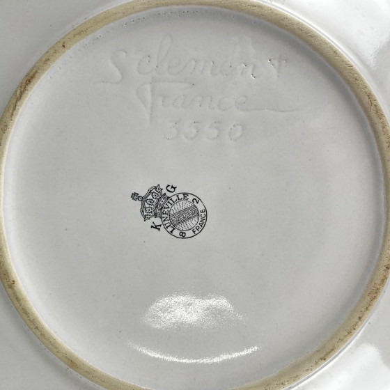 Vierkante Saladeschaal, Model Réverbère van KG Lunéville, Rozenpatroon – Servies, Ceramic (photo 7 of 7)