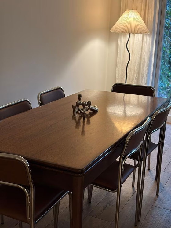 Image 1 of Extendable Dining Table – 1960s Rosewood – Seats Up to 12