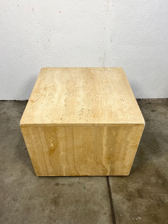 Image 1 of Tavolino da caffè/tavolino vintage. Travertino, Italia, anni '80