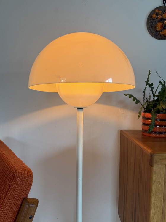 Vintage ‘Trixel’ Mushroom Vloerlamp, Lyfa Denemarken ‘70 – Vloerlampen, Metal, Plastic (photo 9 of 13)