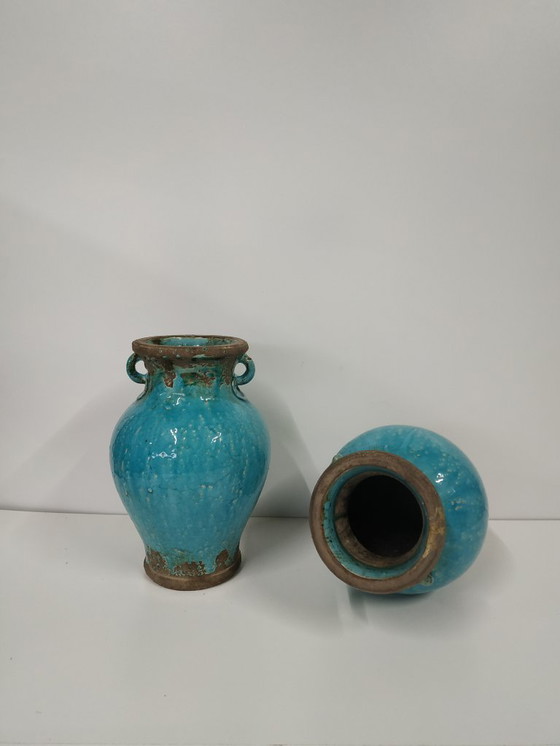 Image 1 of Set van 2 retro Spaanse stijl (sier) kruiken siervazen