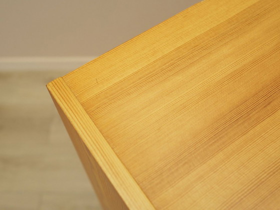 Danish pine veneer chest of drawers with six drawers, 1970s, Wood, Yellow (photo 7 of 11)