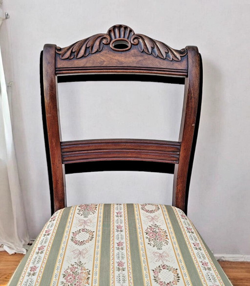 2 chaises de salle à manger antique queen ann