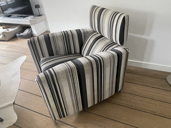 Image 1 of 2 x sillones a rayas Leolux Concharov