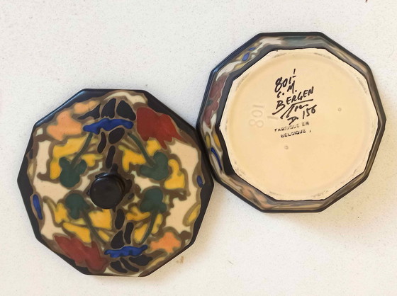 Image 1 of Bonbonniere Keramik Bergen 20er Jahre Breite 14 cm