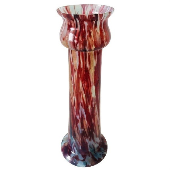 Image 1 of Antico vaso in vetro screziato Legras in vetro marmorizzato Art Deco anni '20