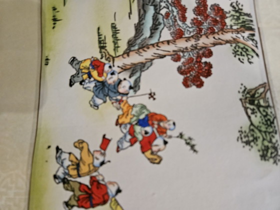 Unique Chinese paper roll Folk Art Tianjin, Wall decoration, Multi Color (photo 2 of 11)