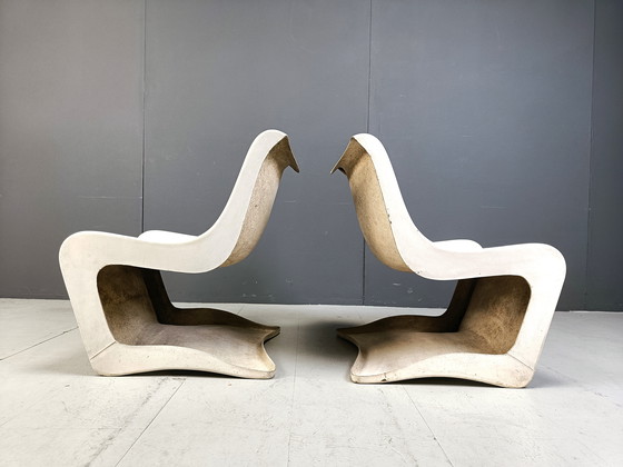 Image 1 of Pair Of Silène Lounge Chairs By M. Borgnat For Clairitex, 1960S