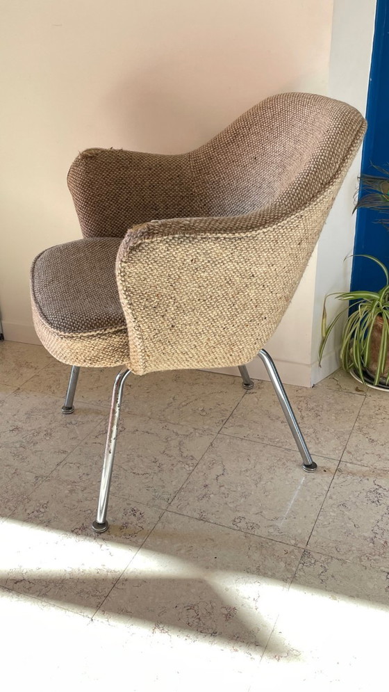 Sillón KNOLL Años 70 – Sillas auxiliares, Lana, Metal (photo 18 of 27)