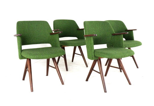 Set of 4 Pastoe chairs FT30 vintage upholstered