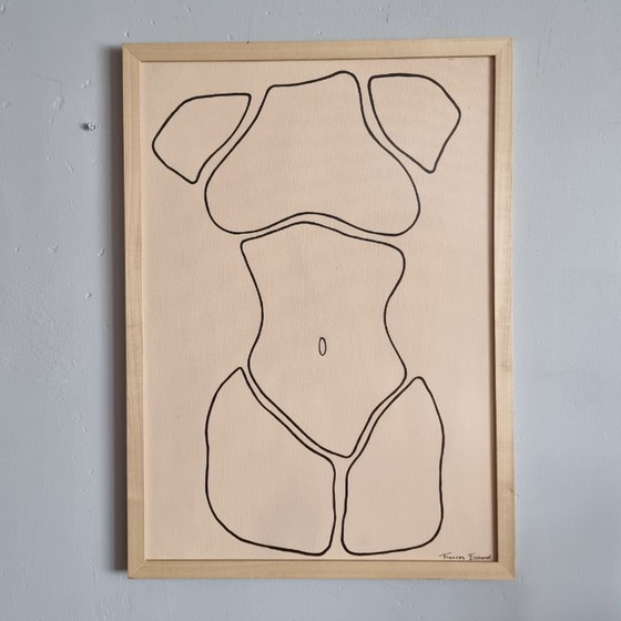 Image 1 of Frances Eckhardt - A2 frame with artwork Hand-painted figurative body no. 2