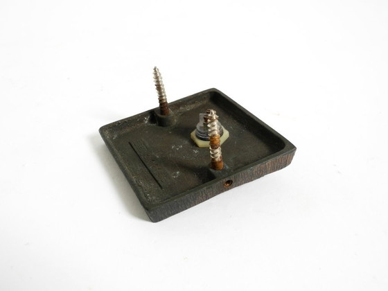 Image 1 of A set of solid, heavy 1970s Brutalist pull handles with letter slot and doorbell, made of bronze by Alpan Germany