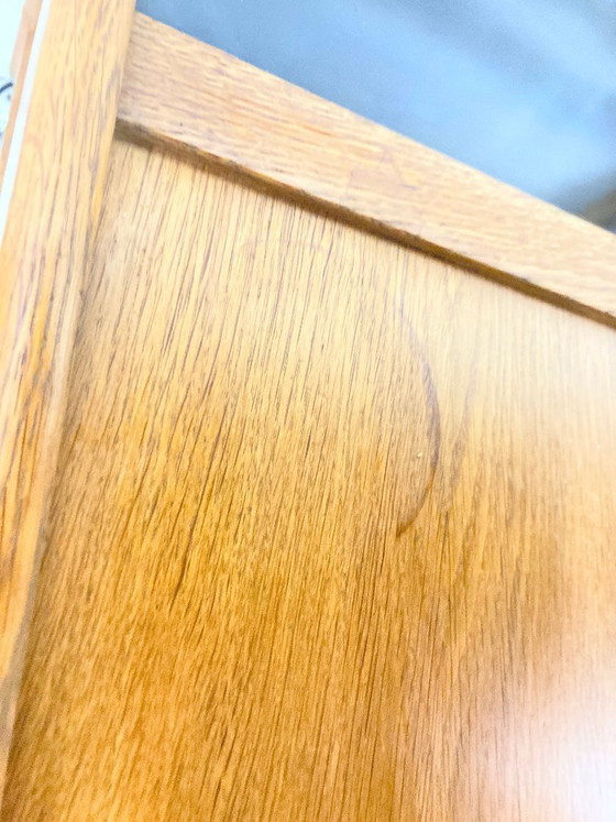 Image 1 of Dyrlund serveerwagen van eikenhout en resopal, Deens design uit de jaren 60/70.