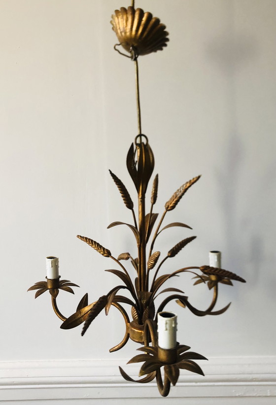 Image 1 of Florentine chandelier known as wheat ear by Hans Kögl