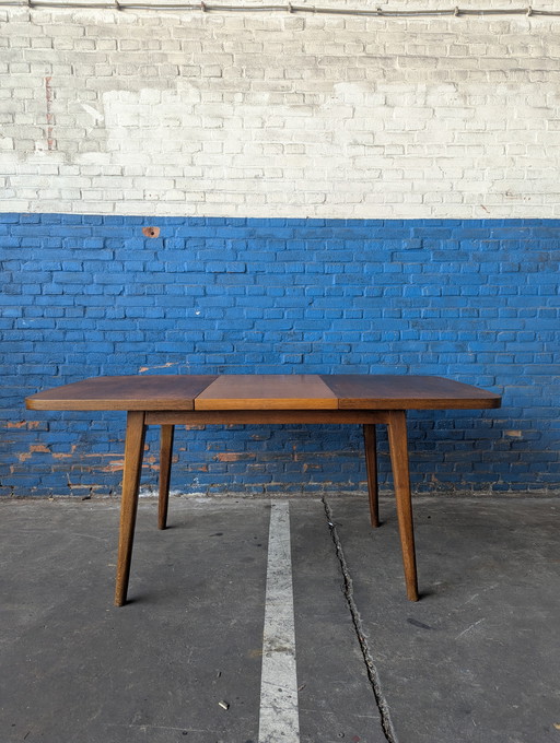 Old oak extendable dining table