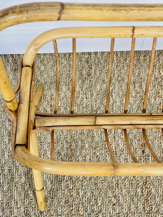 Image 1 of Vintage tijdschriftenrek van rotan, 1960