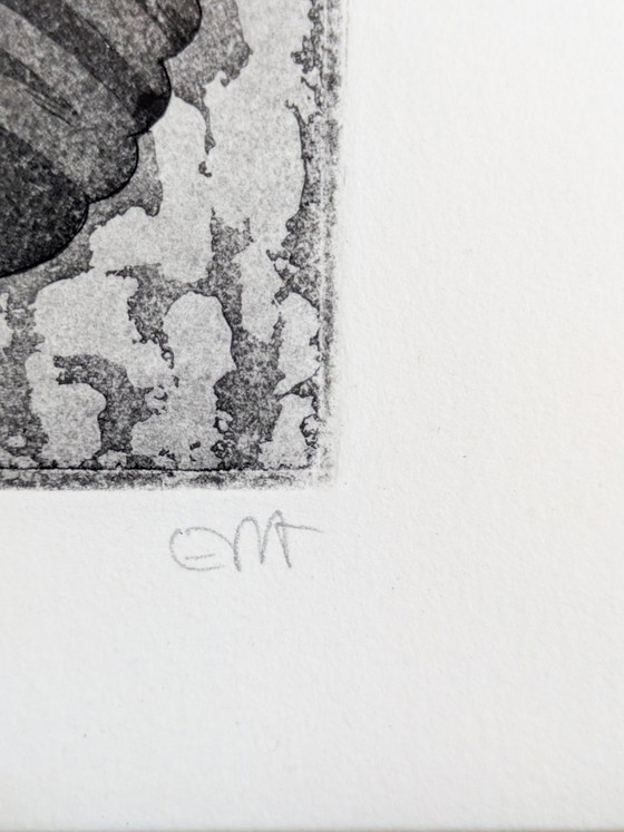 Eva Ziolkowski Signed Cats Etching Numbered 79/100 "Zweisamkeit" Framed Original Wall Art (photo 11 of 18)