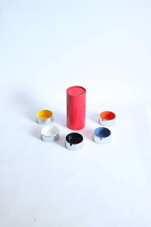 Cendriers modulaires par Isamu Kenmochi, années 1960, lot de 5