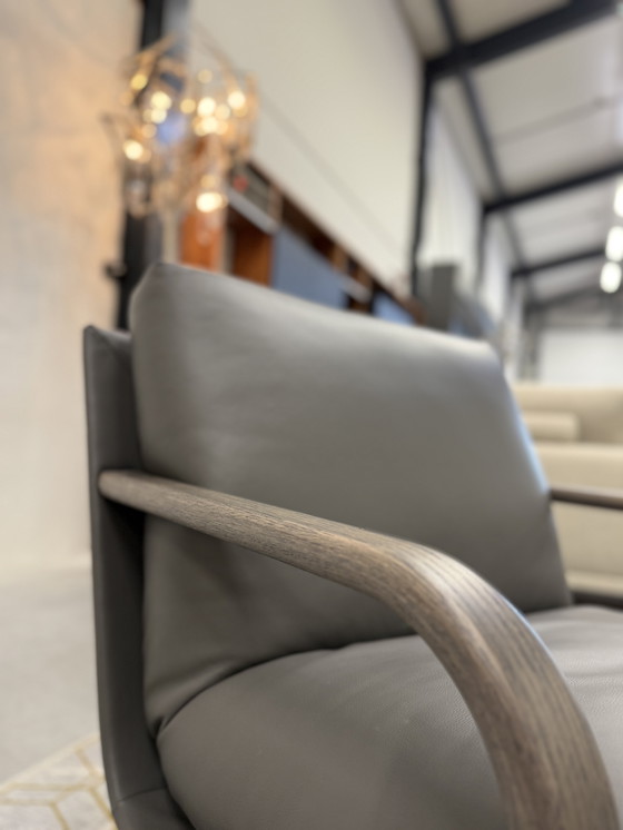 Image 1 of Leolux Kudo Drehstuhl ceras Flint Leder