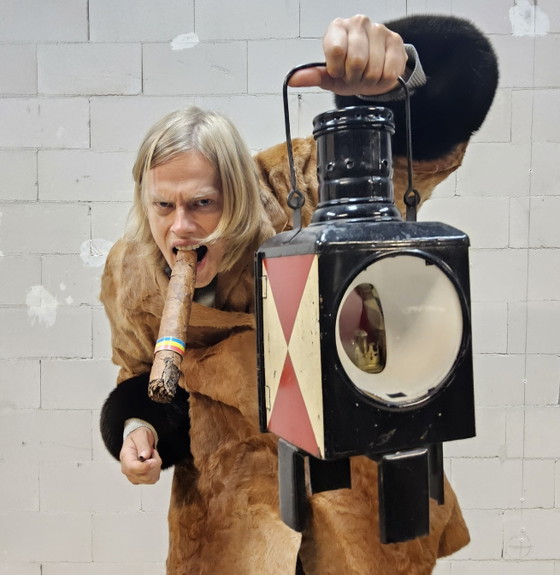 Image 1 of Antique railway signal lamp / train closing lantern (complete and working) db (Deutsche Bundesbahn)