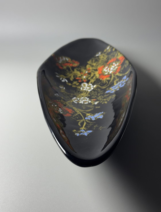 Longwy Hand-Decorated 50 cm Ceramic Centerpiece Dish, France, Mid-20th Century – Decorative Objects (photo 10 of 15)