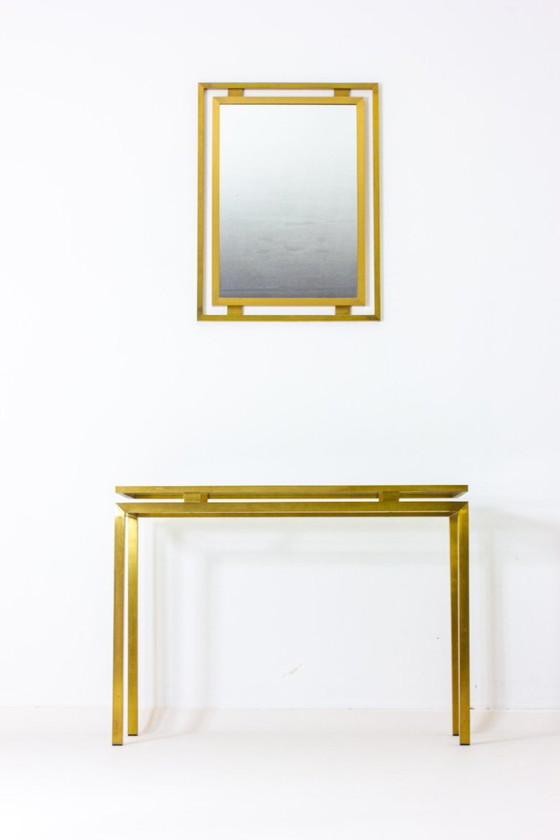 Image 1 of Elegante Regency-Konsole und Spiegel, 1980er Jahre