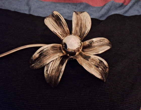 Image 1 of Brass Organically Shaped Double Wall or Ceiling Lights, 1970s