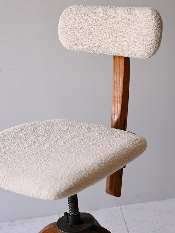 Image 1 of 1920s Scandinavian Oak Swivel Office Chair