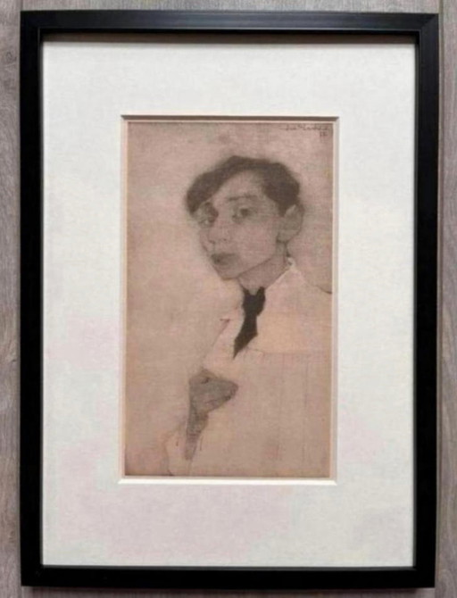 Jan Mankes 1889-1920 / Heliogravur-Selbstporträt 1923 – lithos zeefdrukken, Paper (photo 2 of 5)