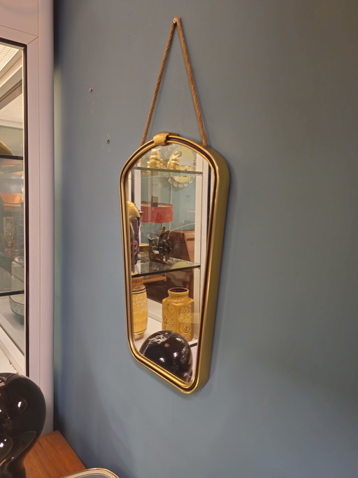 Vintage Mirror Wall Mirror Mirror Brass Black