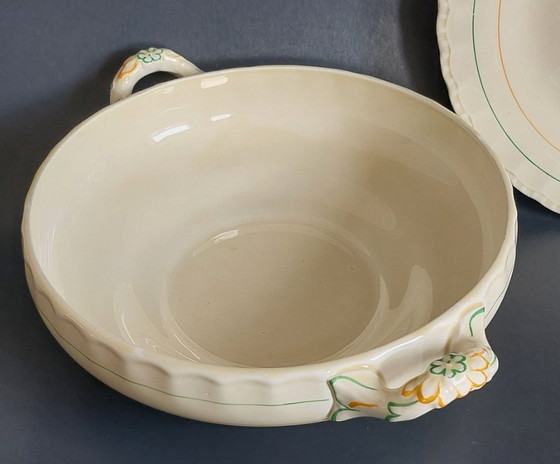 Image 1 of Engelse art-deco terrine met deksel